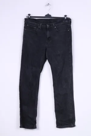 Levi Strauss&Co Mens W32 L32 Trousers Denim Black Cotton