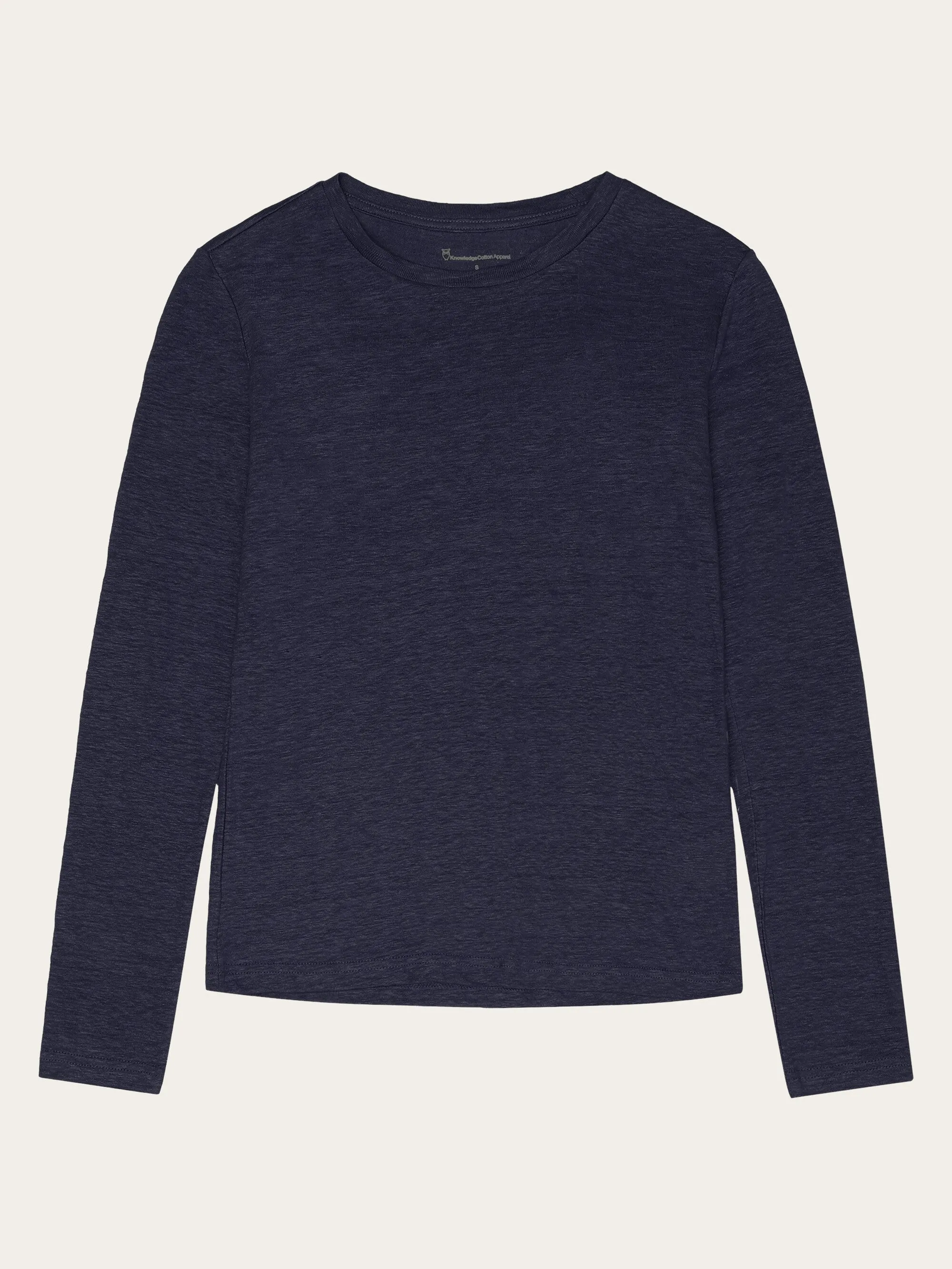 Long sleeve linen t-shirt - GOTS/Vegan - Total Eclipse Knowledge Cotton