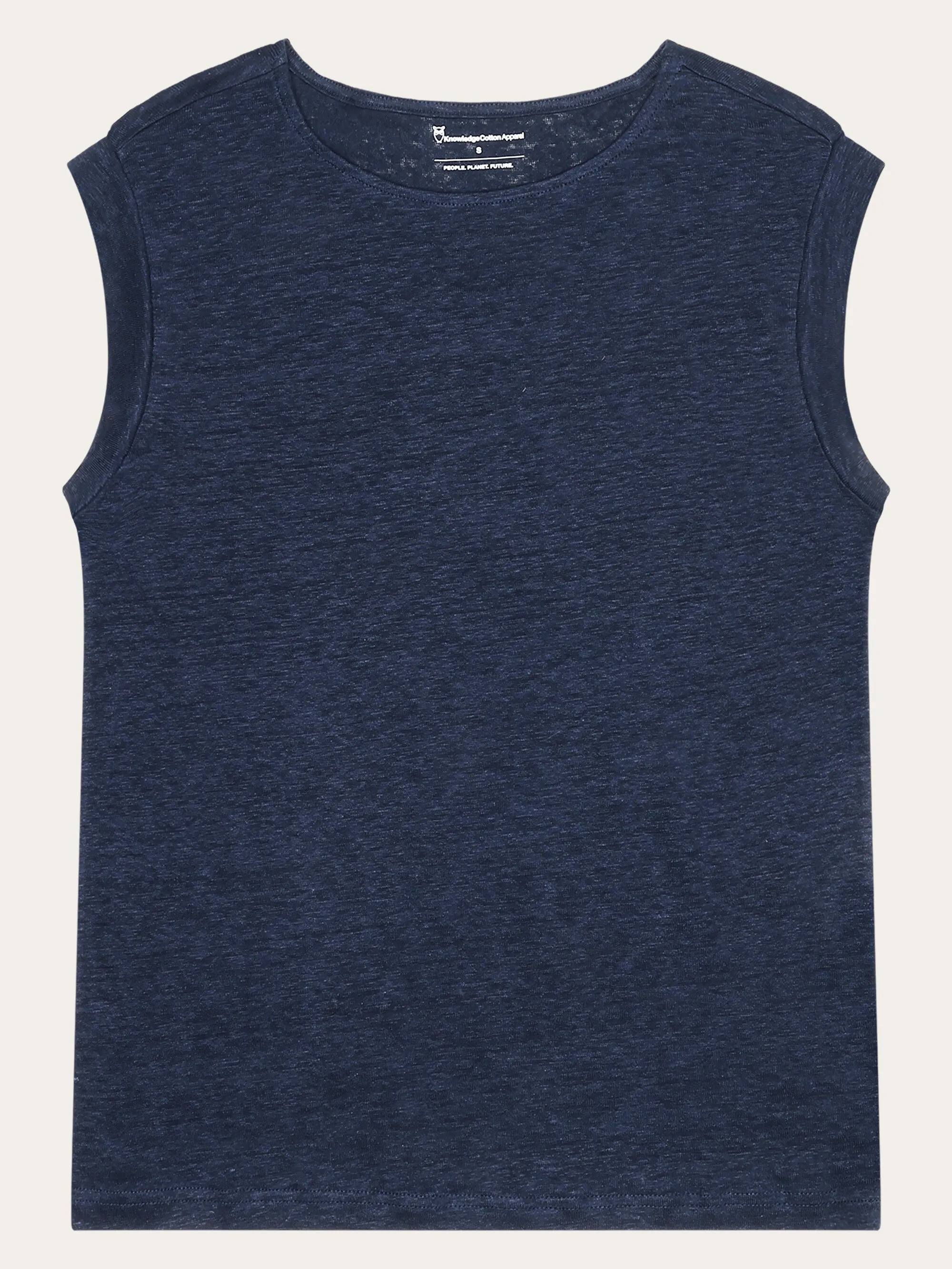 Loose fold up linen t-shirt - Total Eclipse Knowledge Cotton