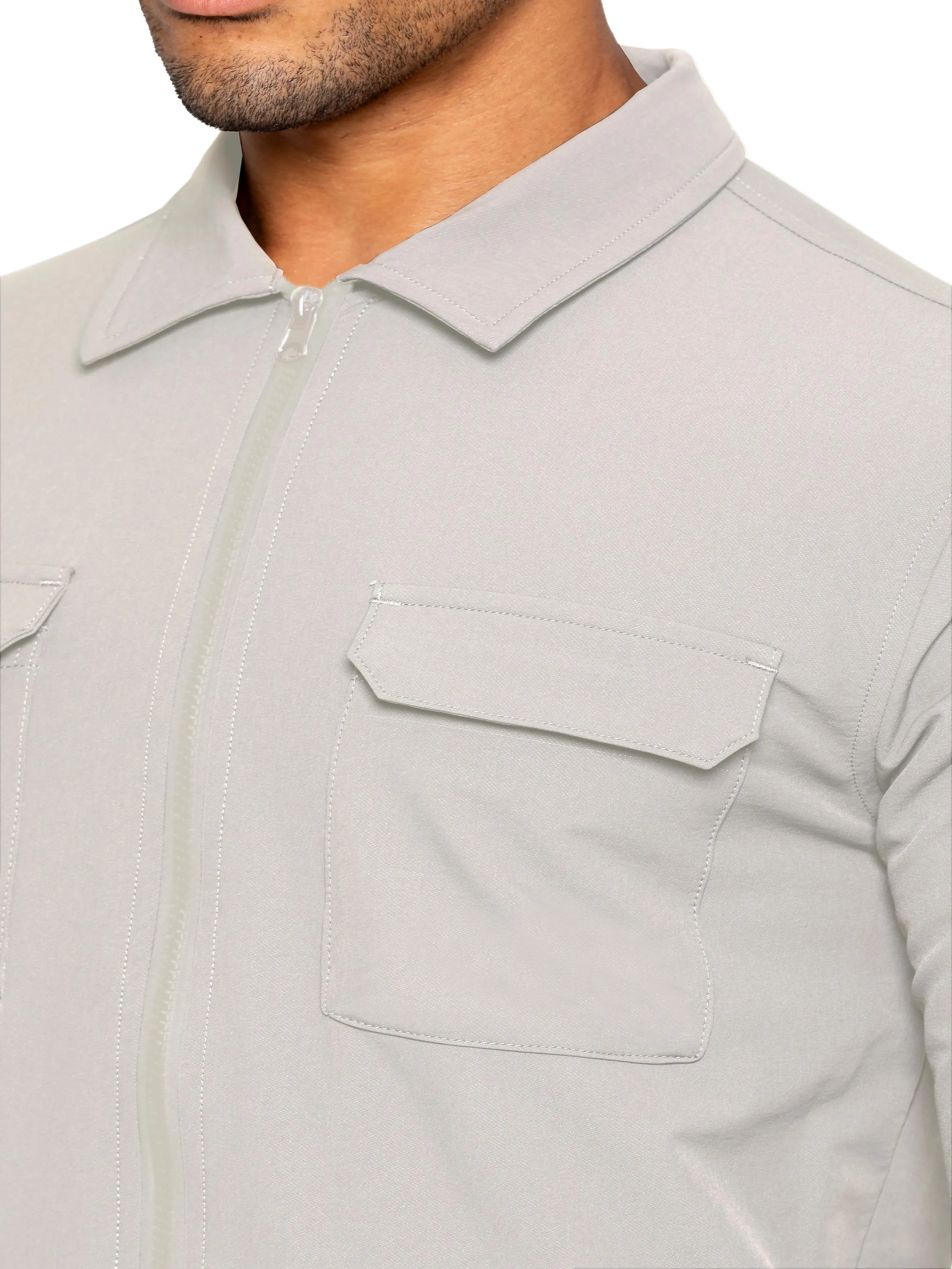Mens Cargo Shirt Jacket