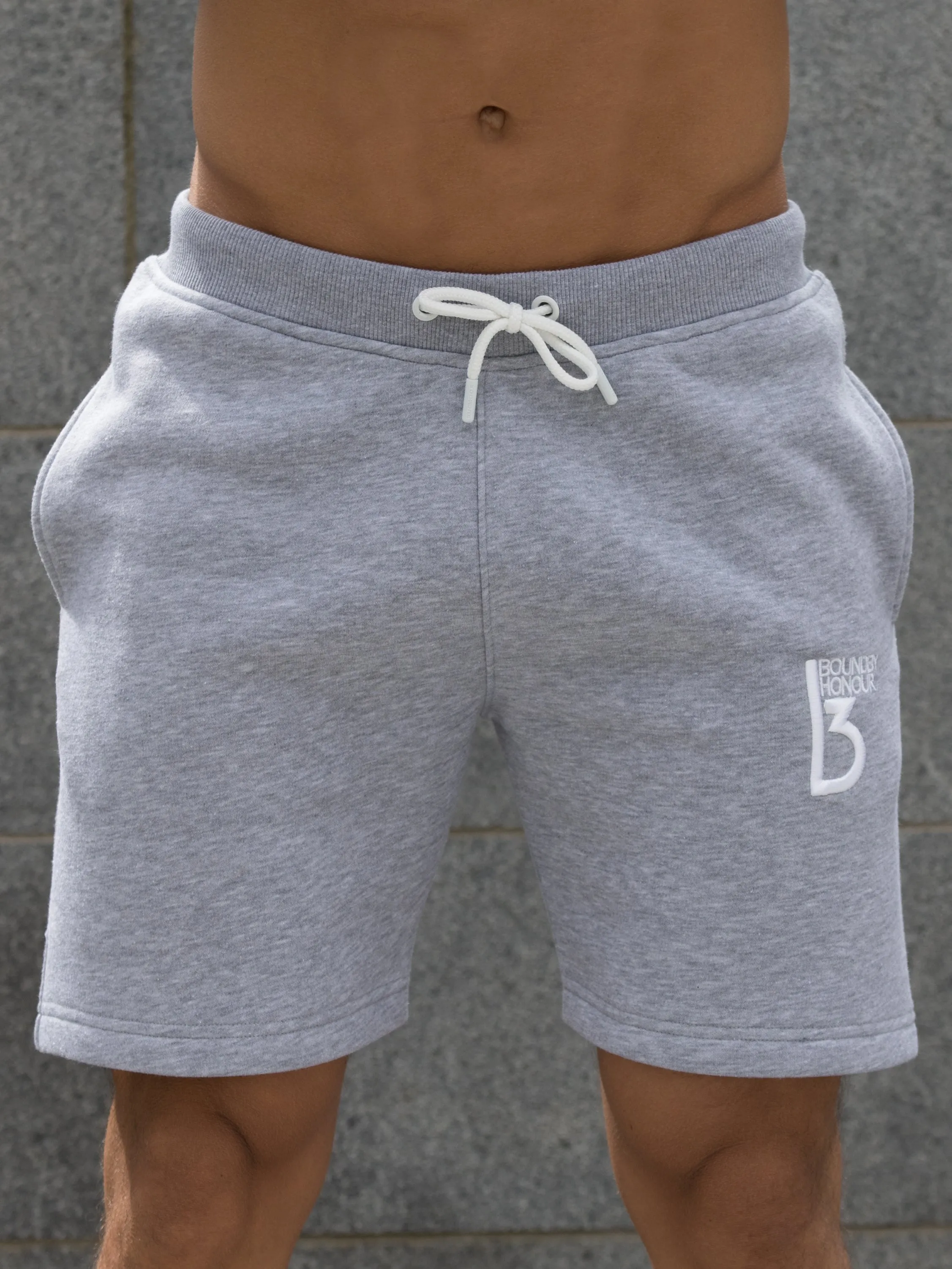 Mens Elasticated Waist Gym Running Fleece Jogging Shorts