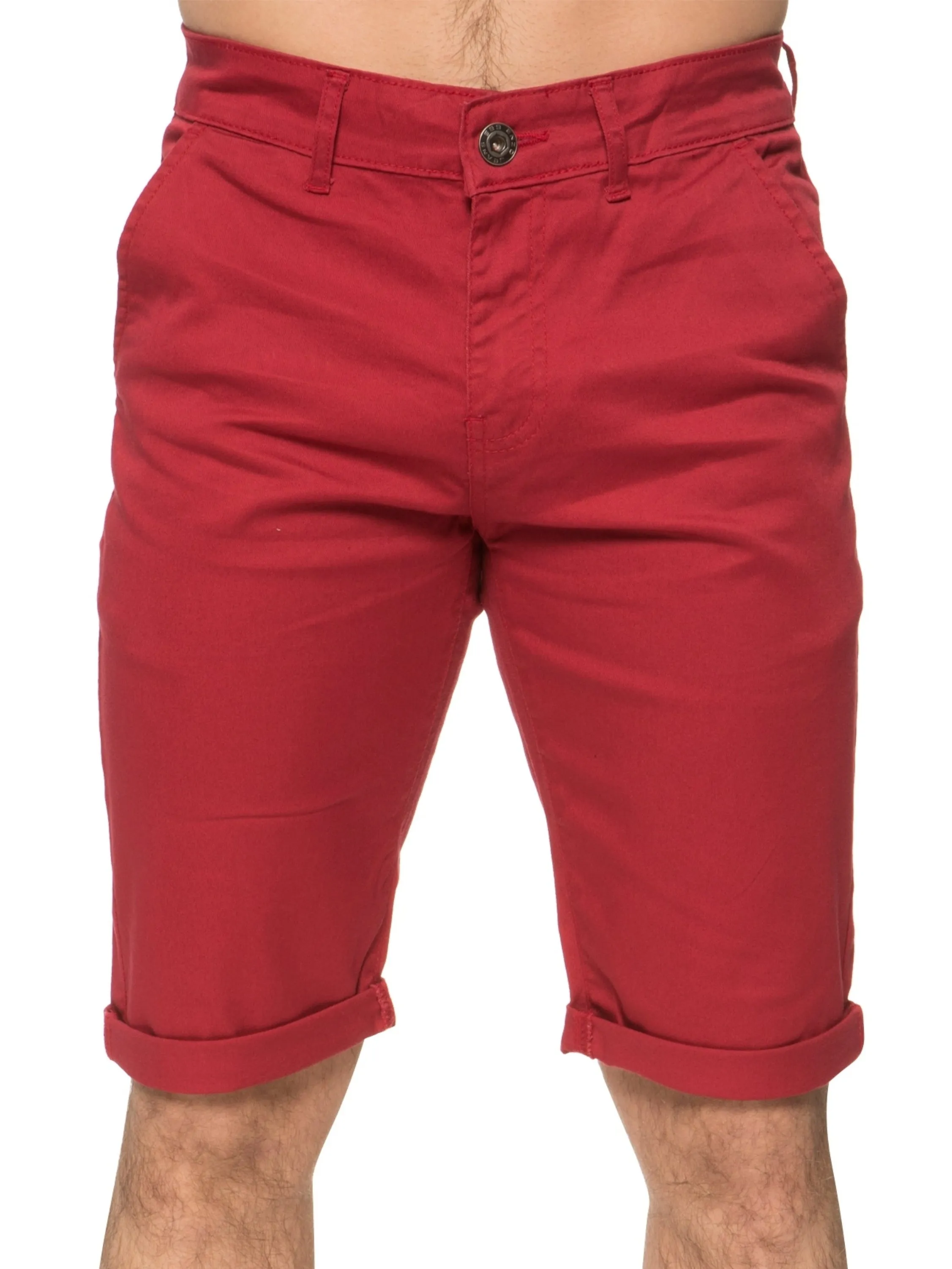 Mens Slim Fit Stretch Chino Shorts | Enzo Designer Menswear