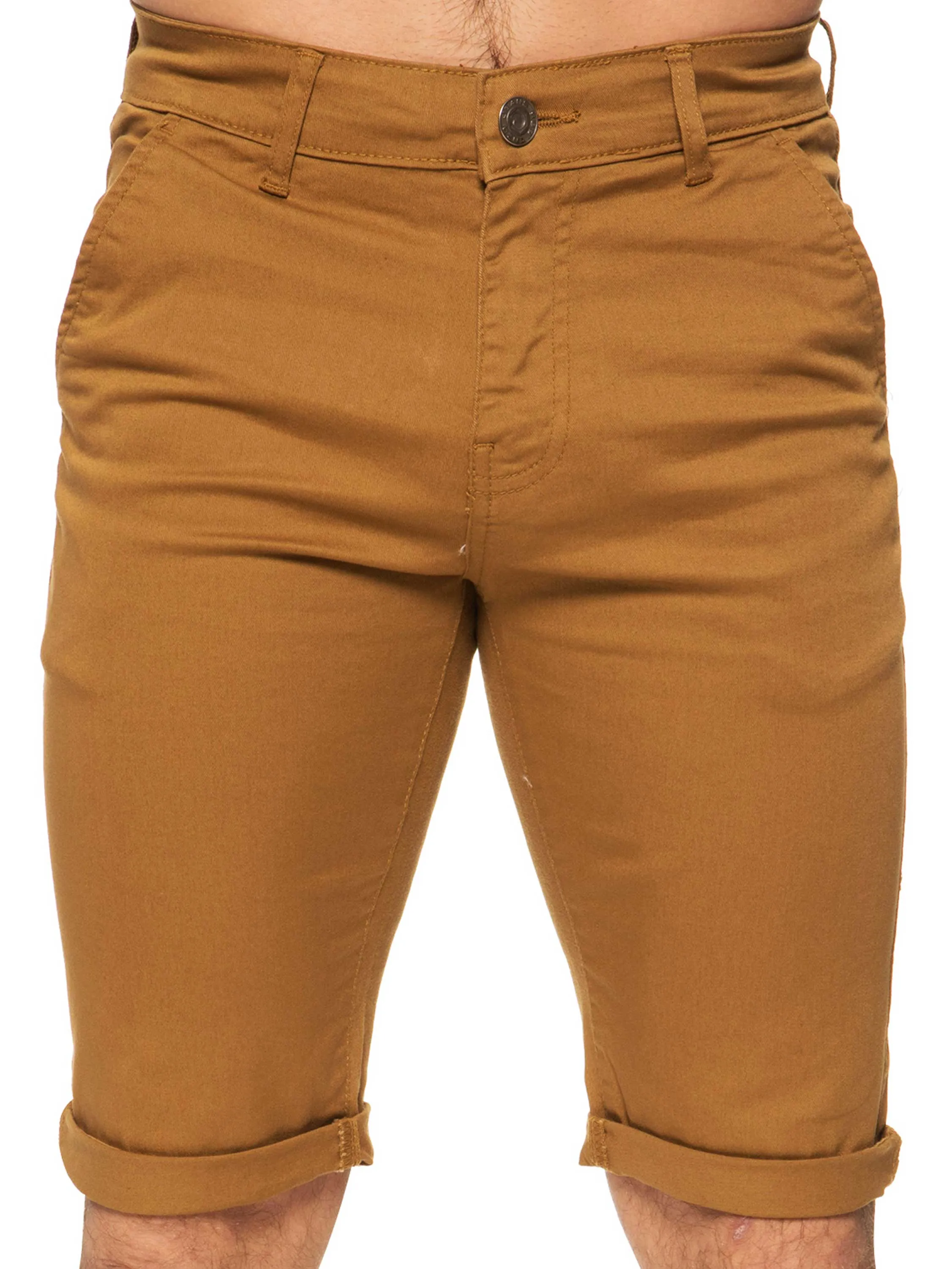 Mens Slim Fit Stretch Chino Shorts | Enzo Designer Menswear