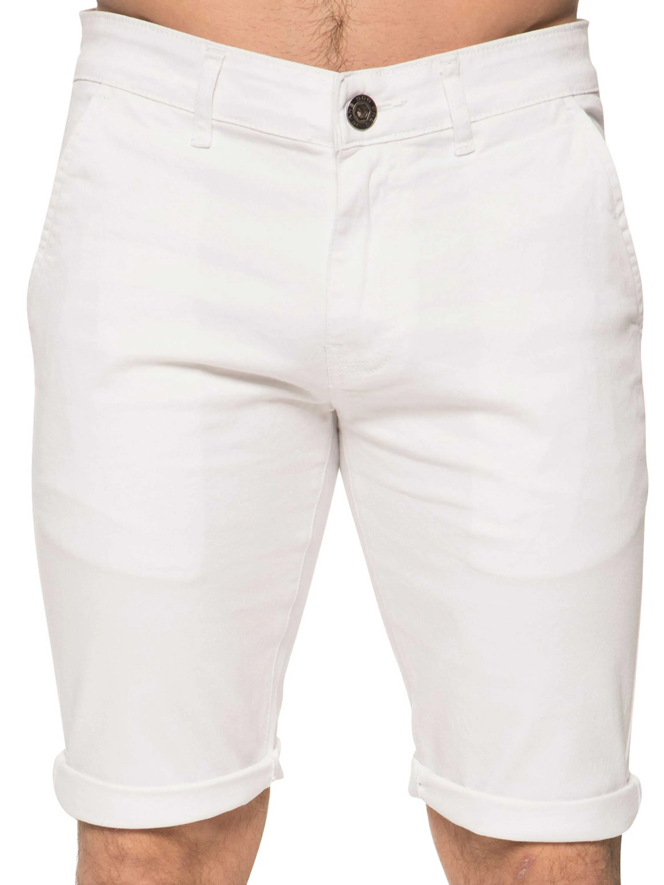 Mens Slim Fit Stretch Chino Shorts | Enzo Designer Menswear
