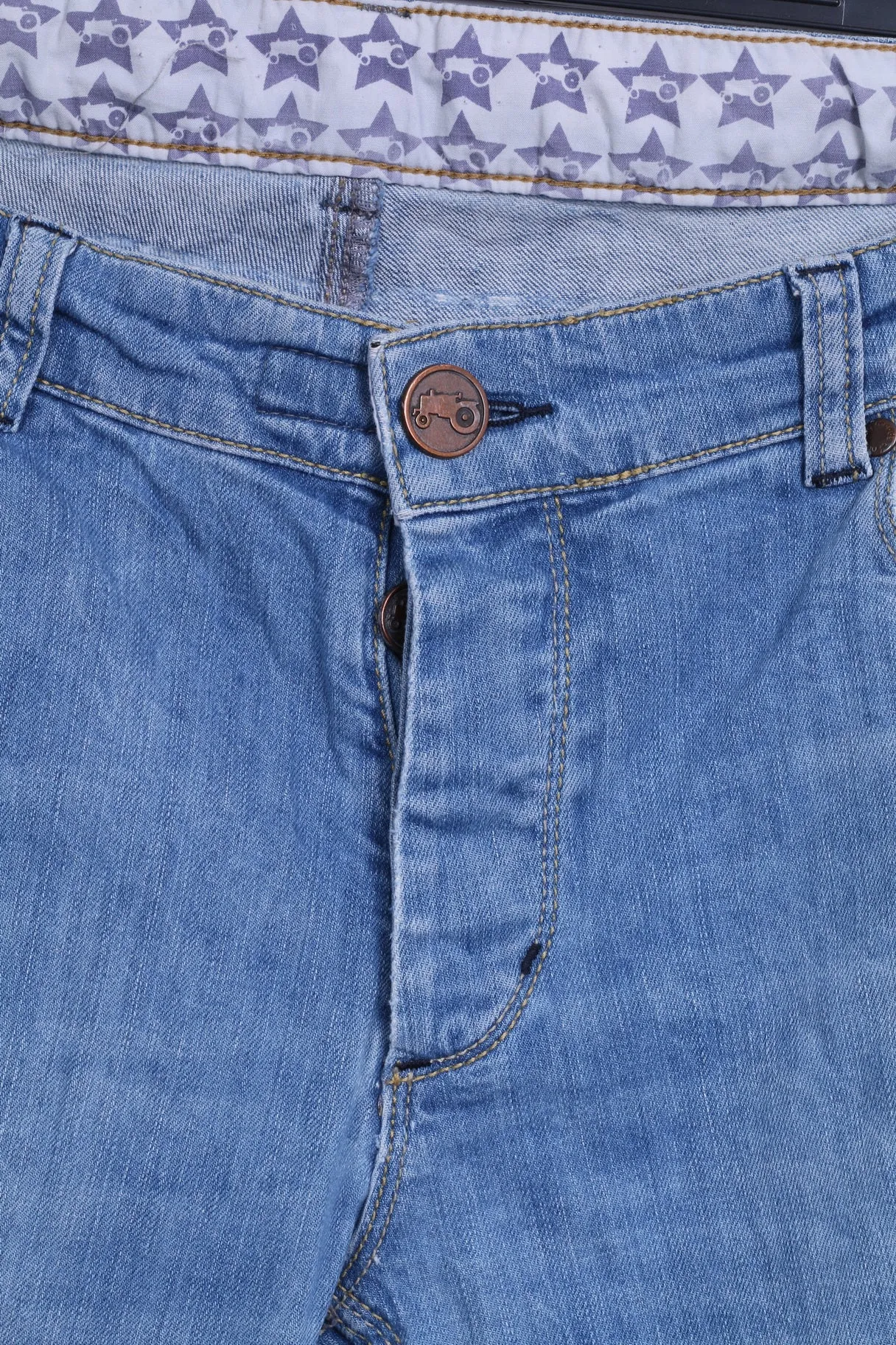 Moods of Norway Mens W36 L32 Trousers Cotton Light Blue