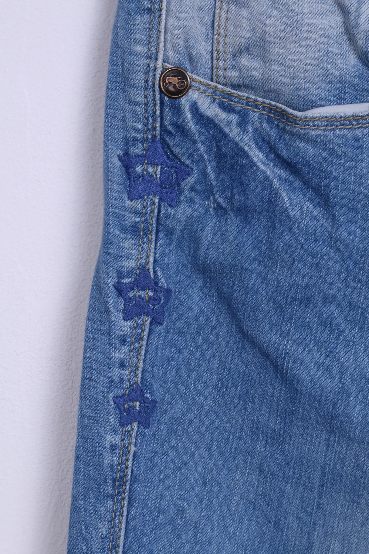 Moods of Norway Mens W36 L32 Trousers Cotton Light Blue