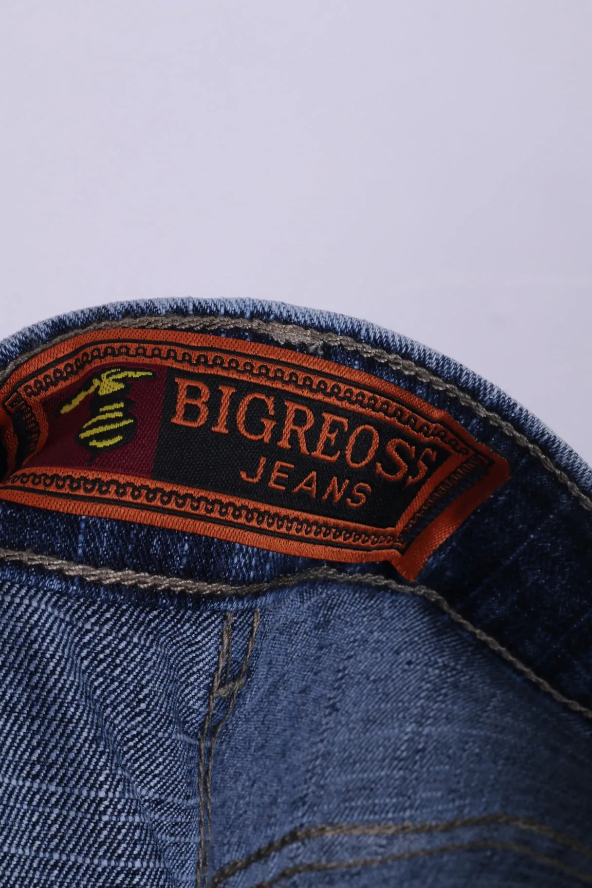 New Big Reoss Mens W31 L33 Trousers Blue Jeans Washed Look Pants