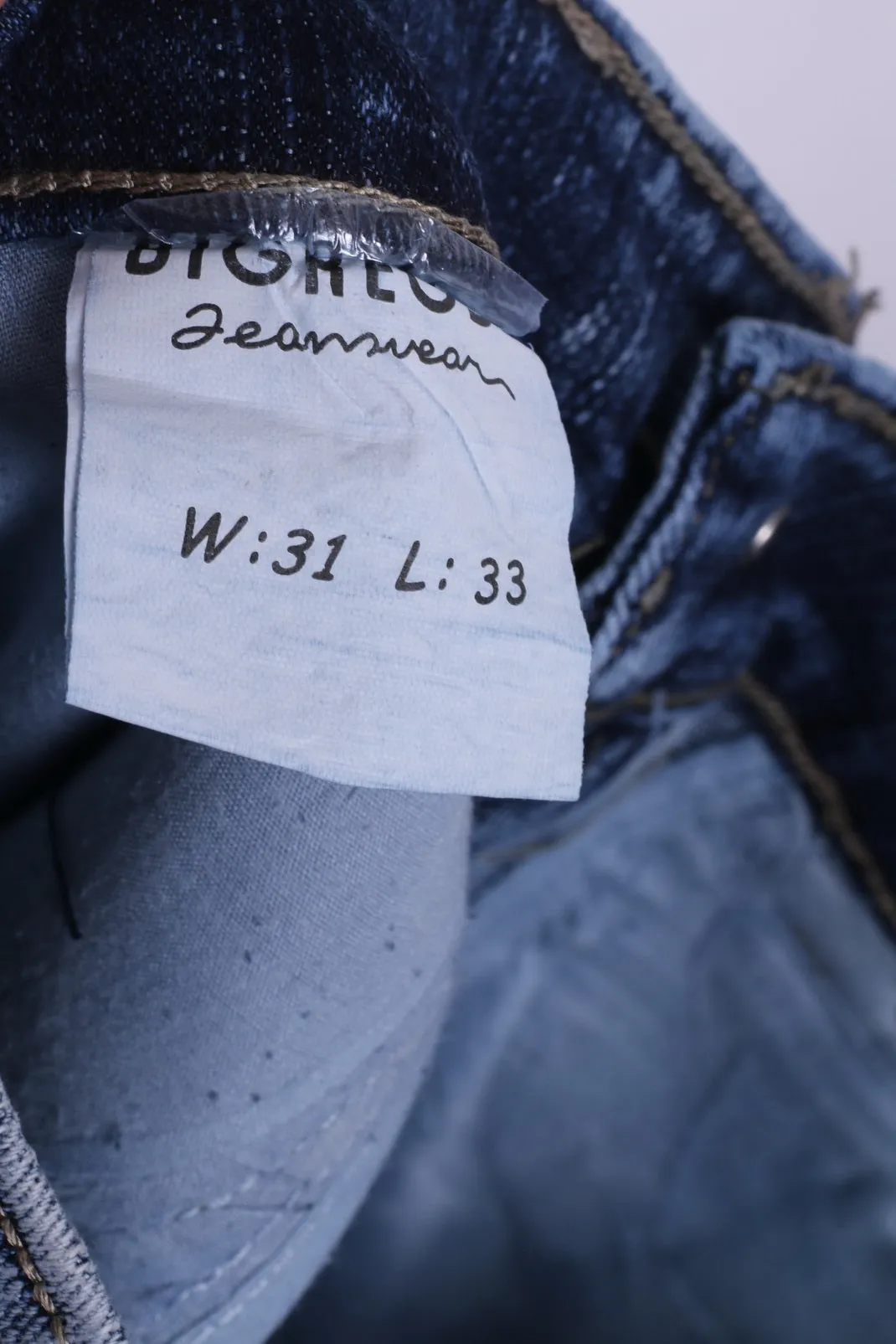 New Big Reoss Mens W31 L33 Trousers Blue Jeans Washed Look Pants