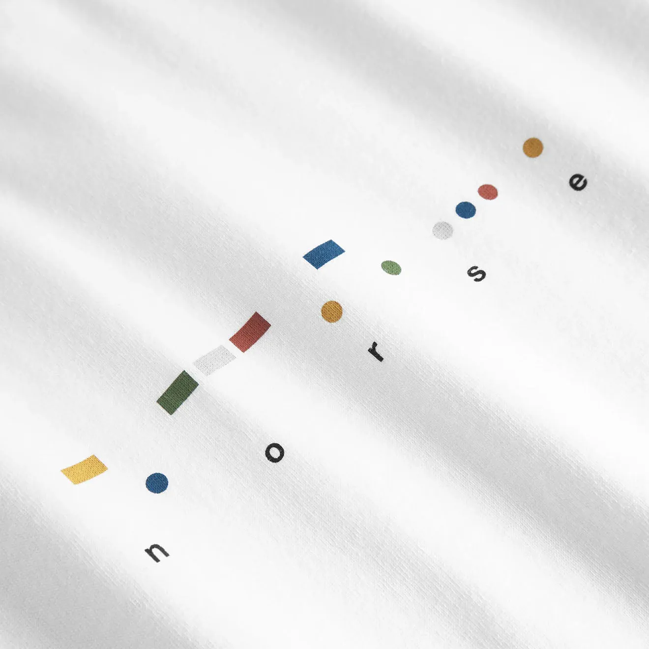 Norse Projects Johannes Organic Code Print T-shirt White