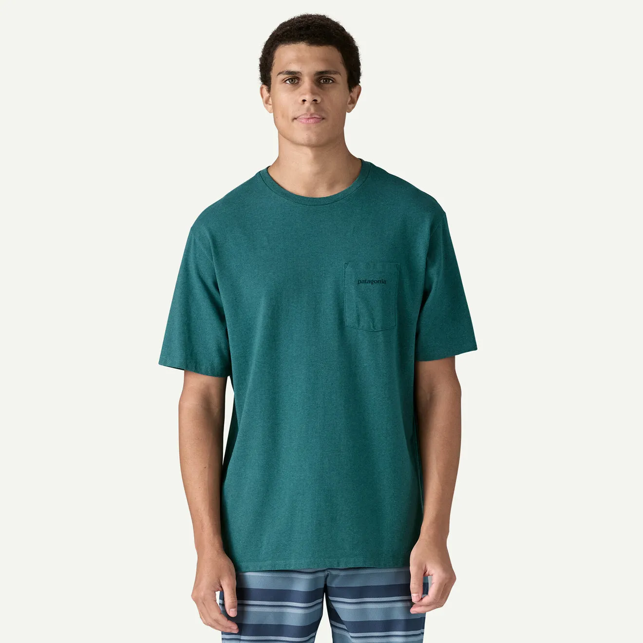 Patagonia Boardshort Logo Pocket Responsibili-Tee Wetland Blue