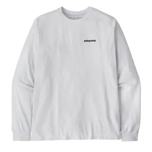 Patagonia L/S P-6 Logo Responsibili-Tee White