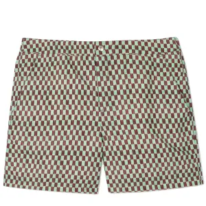 Paul Smith Geometric Print Swim Shorts Bottle Green