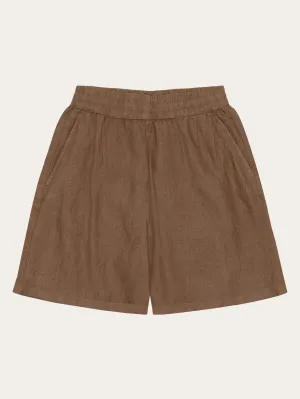POSEY wide mid-rise linen shorts - GOTS/Vegan - Tuffet Knowledge Cotton