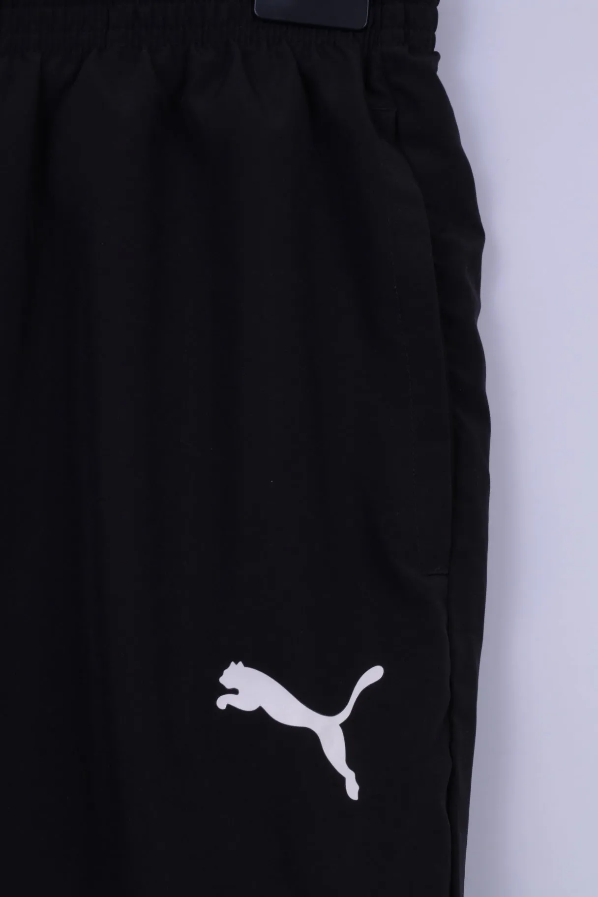 Puma Mens XL Track Trousers Black Mesh Lined Sportrswear Training Pants