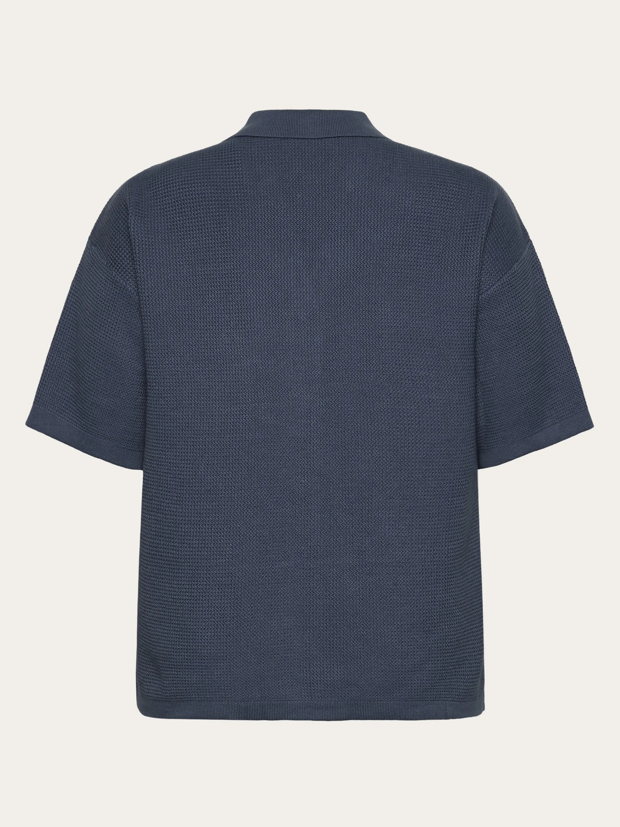 Racking stitch short sleeved shirt - Regenerative Organic Certified - GOTS/Vegan - Vintage Indigo Knowledge Cotton