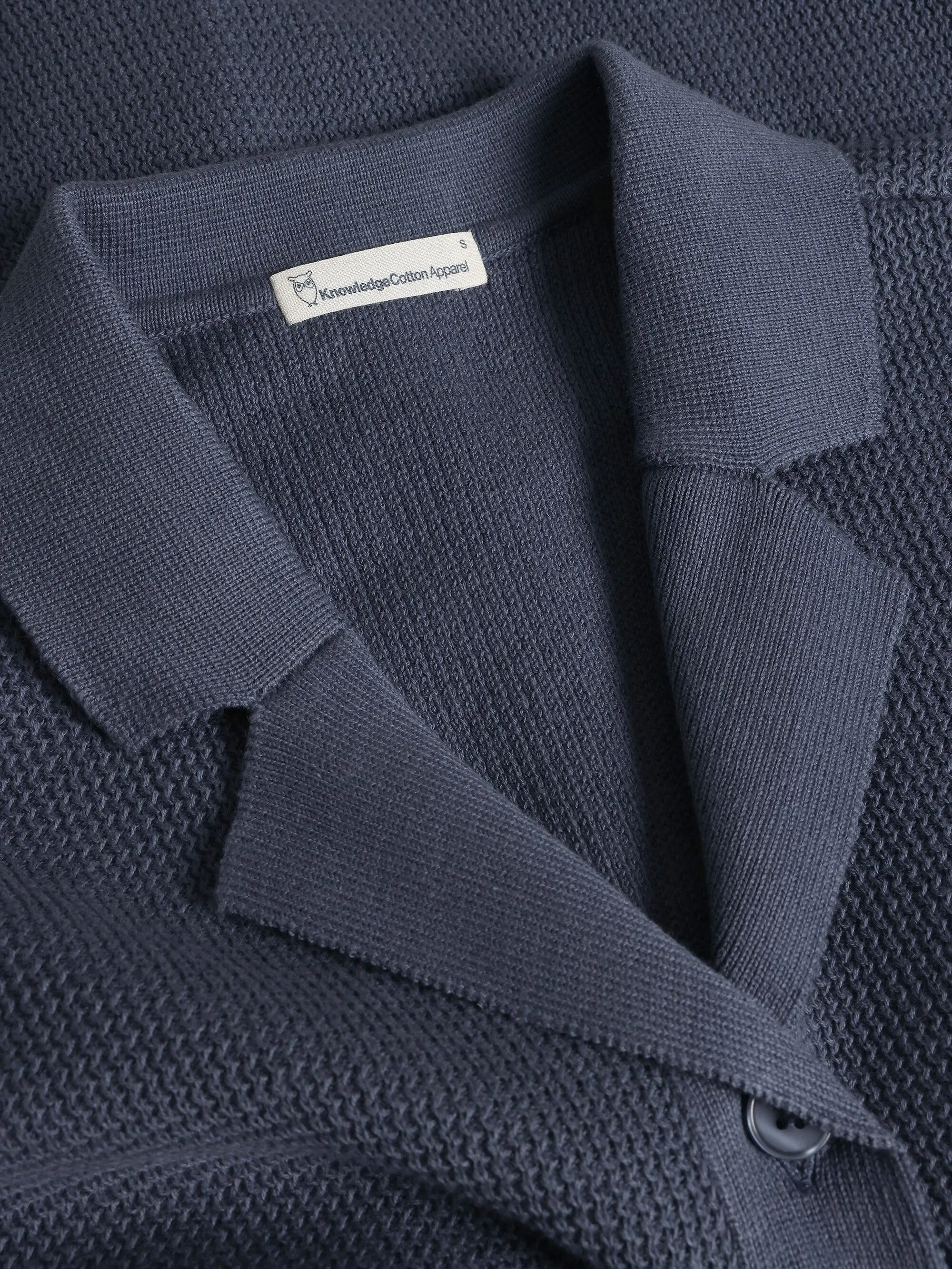 Racking stitch short sleeved shirt - Regenerative Organic Certified - GOTS/Vegan - Vintage Indigo Knowledge Cotton