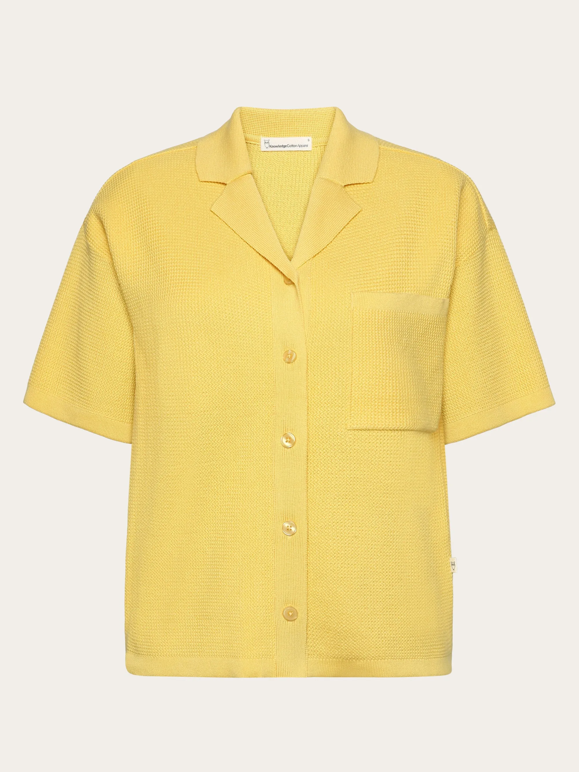 Racking stitch short sleeved shirt - Regenerative Organic Certified - GOTS/Vegan - Yarrow Knowledge Cotton