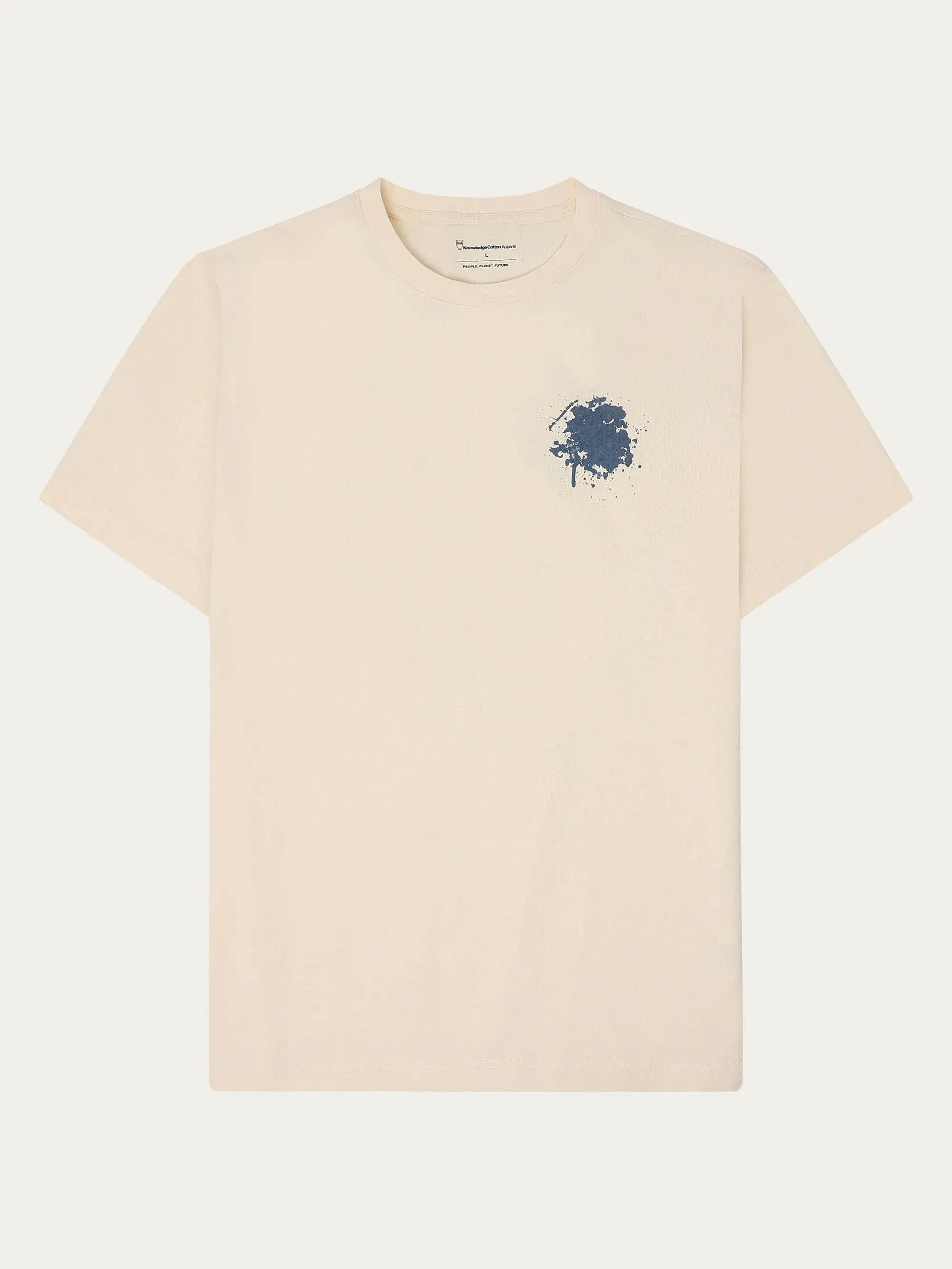Regenerative Organic Cotton Back Printed T-Shirt Water Is Life GOTS/Vegan Knowledge Cotton