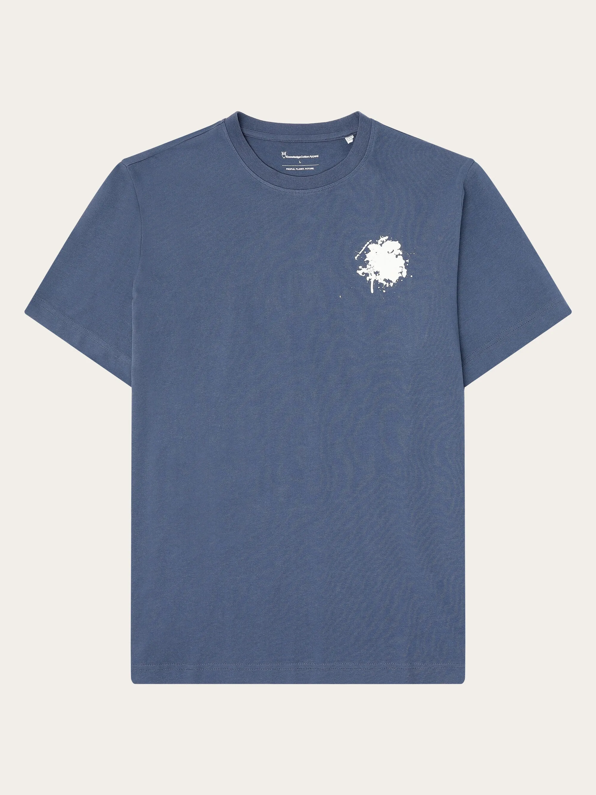 Regenerative Organic Cotton Back Printed T-Shirt Water Is Life GOTS/Vegan Knowledge Cotton