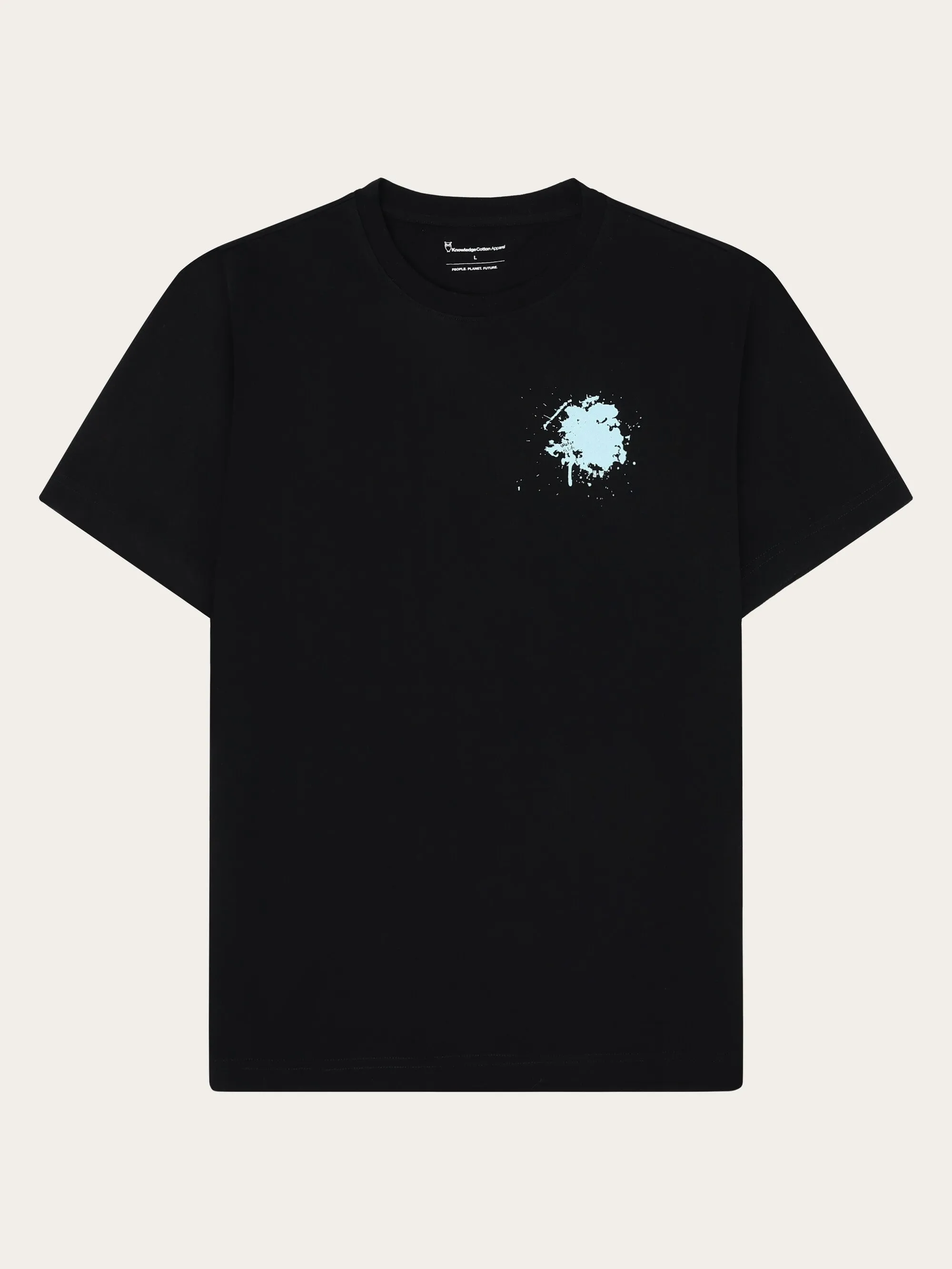 Regenerative Organic Cotton Back Printed T-Shirt Water Is Life GOTS/Vegan Knowledge Cotton