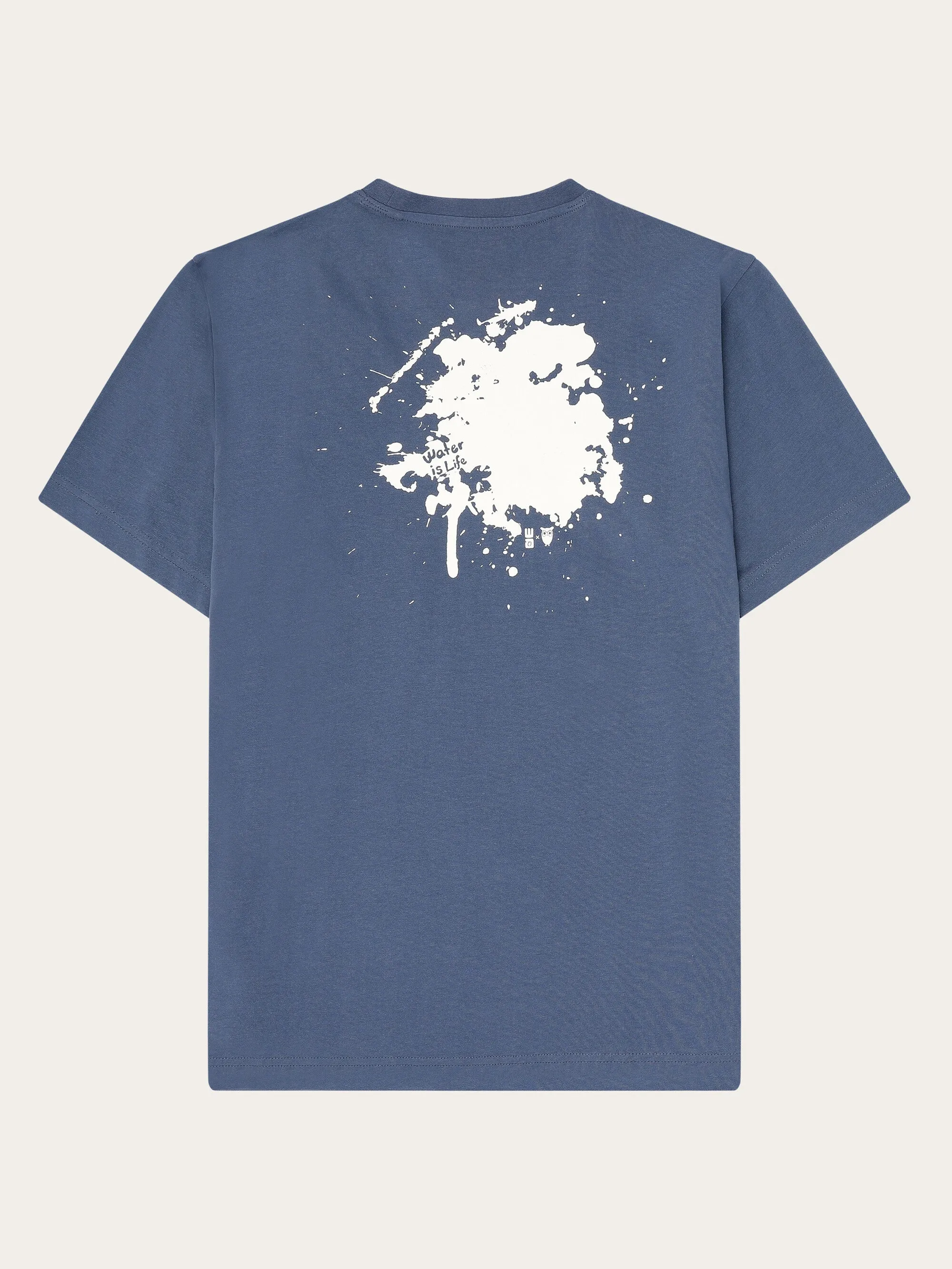 Regenerative Organic Cotton Back Printed T-Shirt Water Is Life GOTS/Vegan Knowledge Cotton
