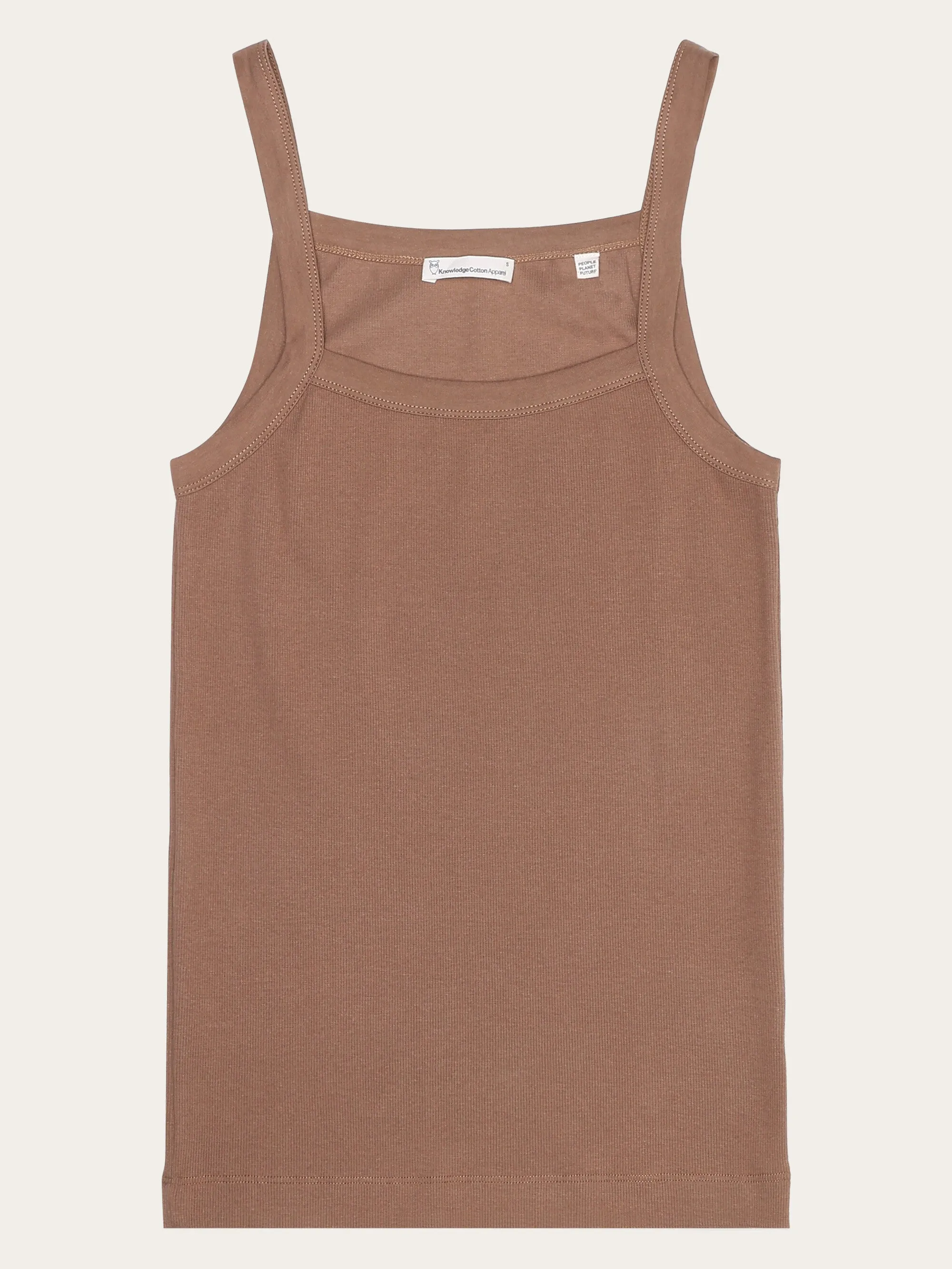 Rib strap top - Tuffet Knowledge Cotton