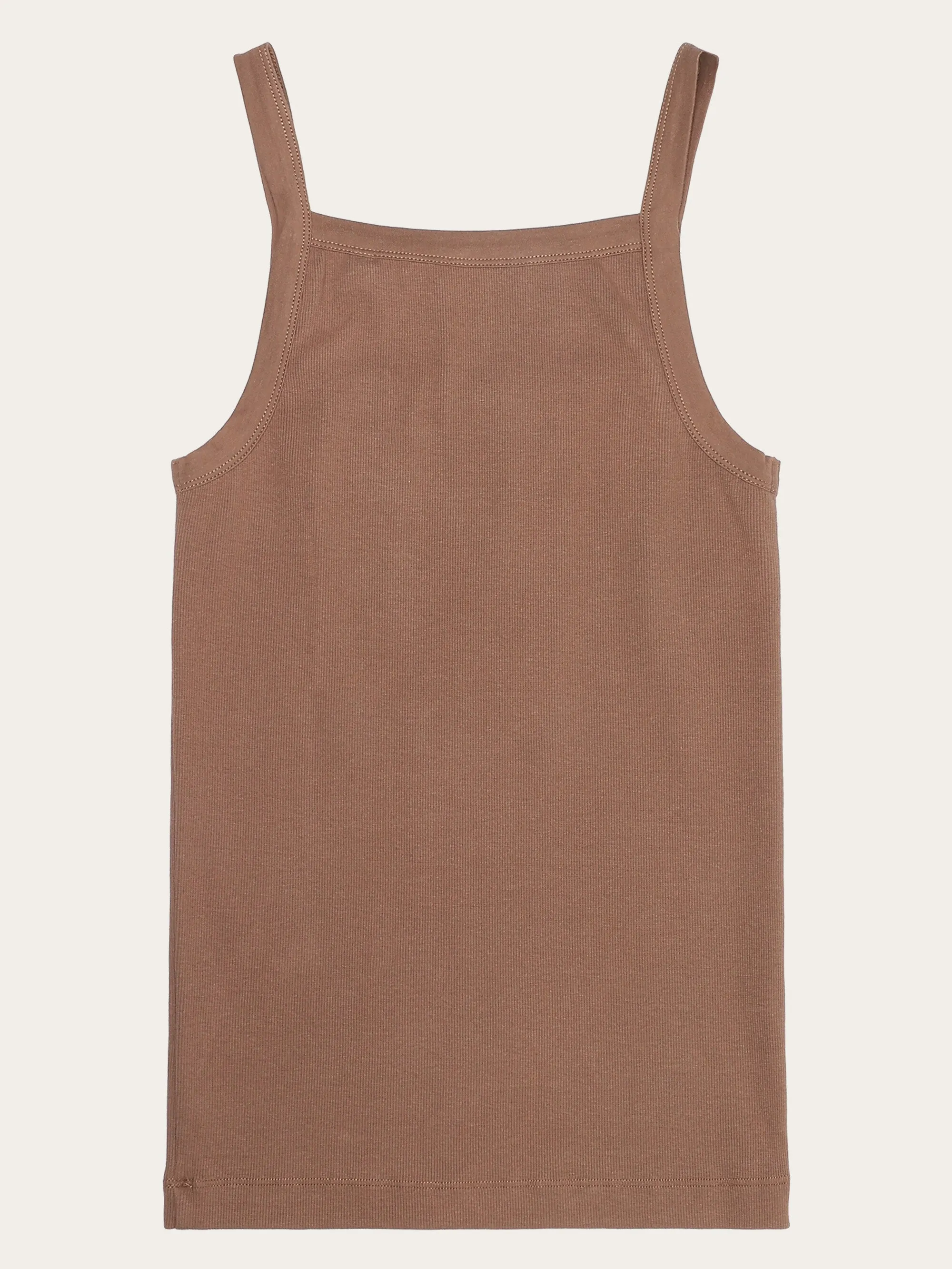 Rib strap top - Tuffet Knowledge Cotton