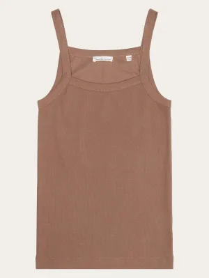 Rib strap top - Tuffet Knowledge Cotton