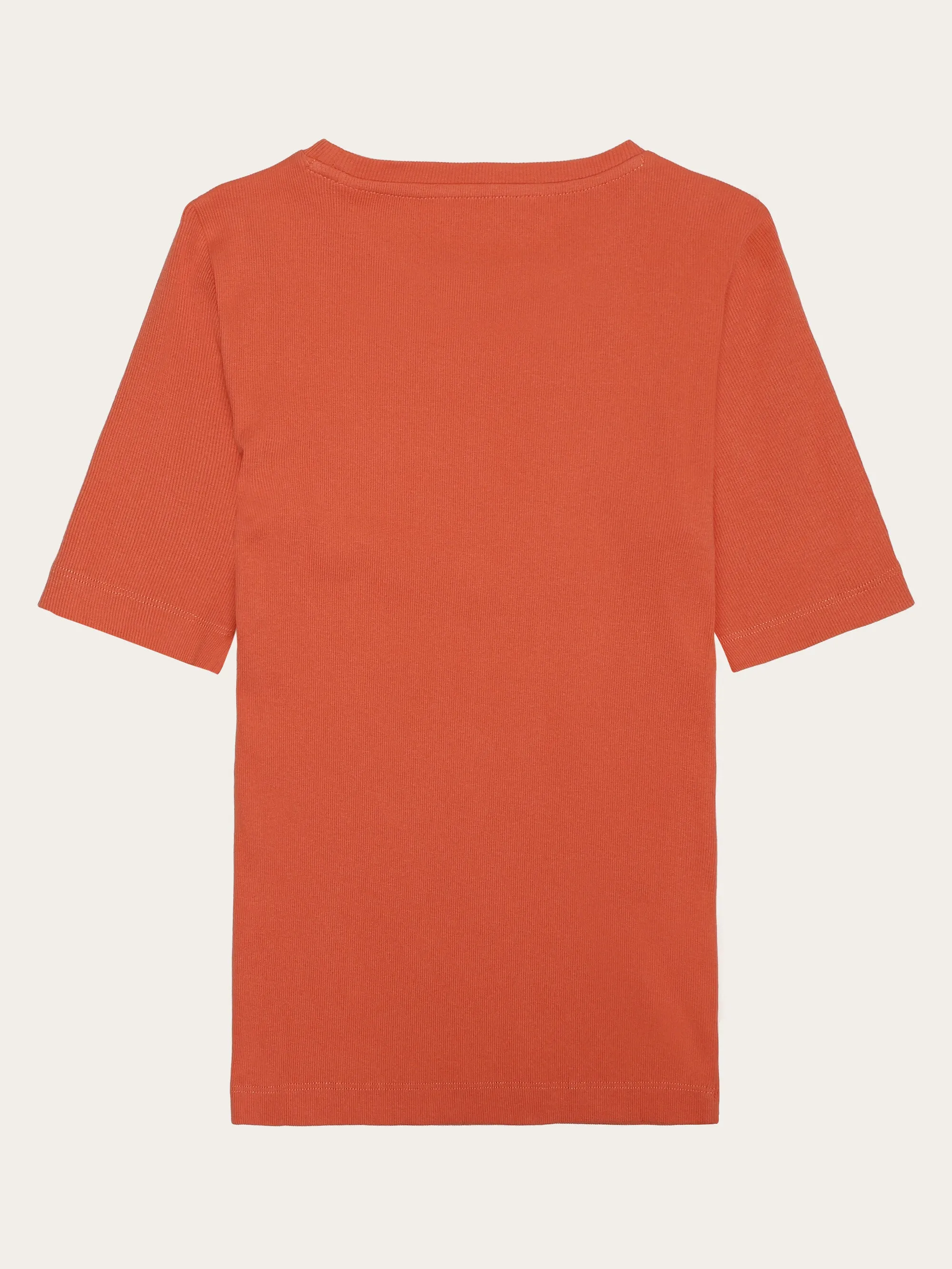 Rib t-shirt - Langoustino Knowledge Cotton