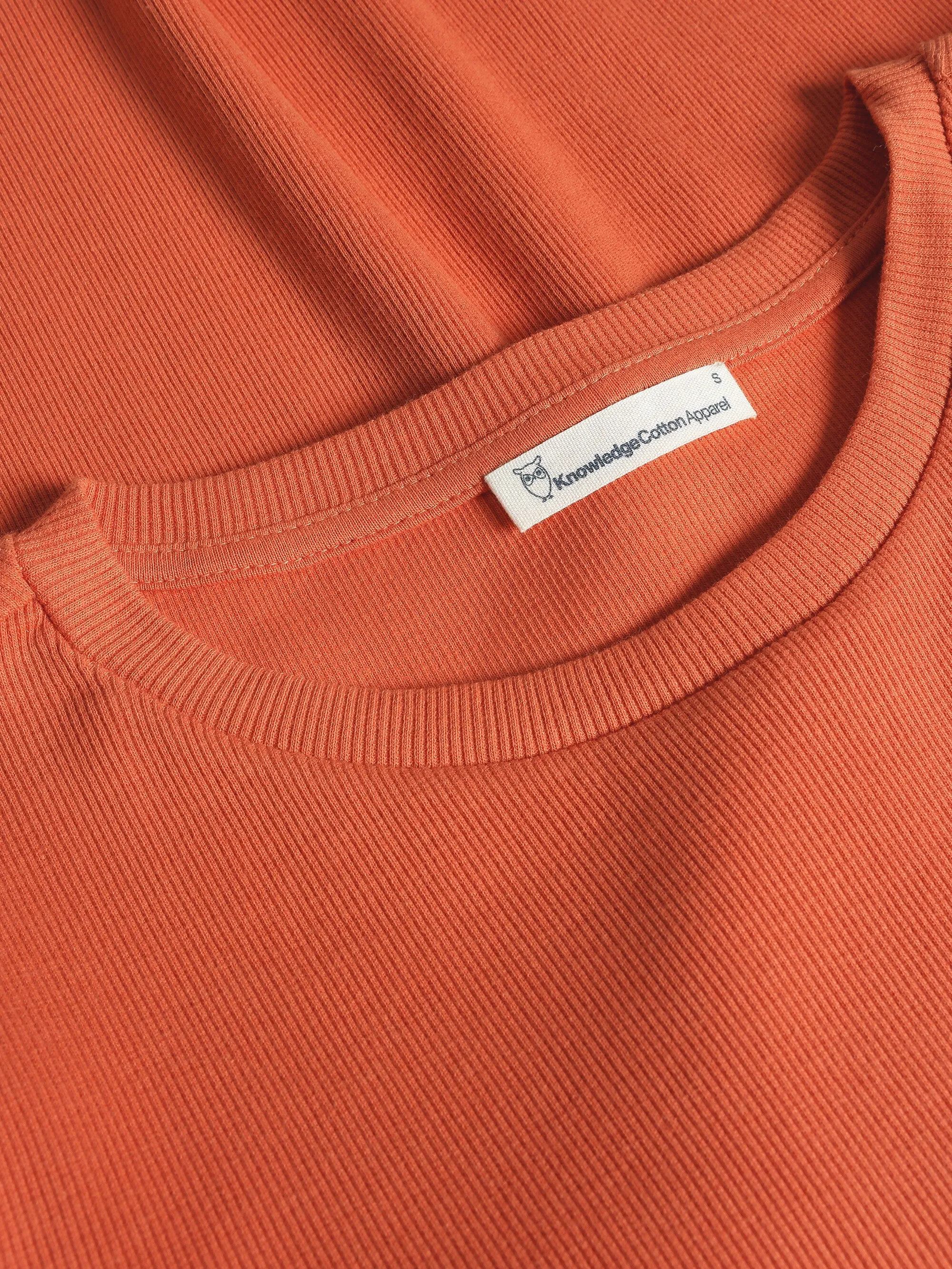 Rib t-shirt - Langoustino Knowledge Cotton