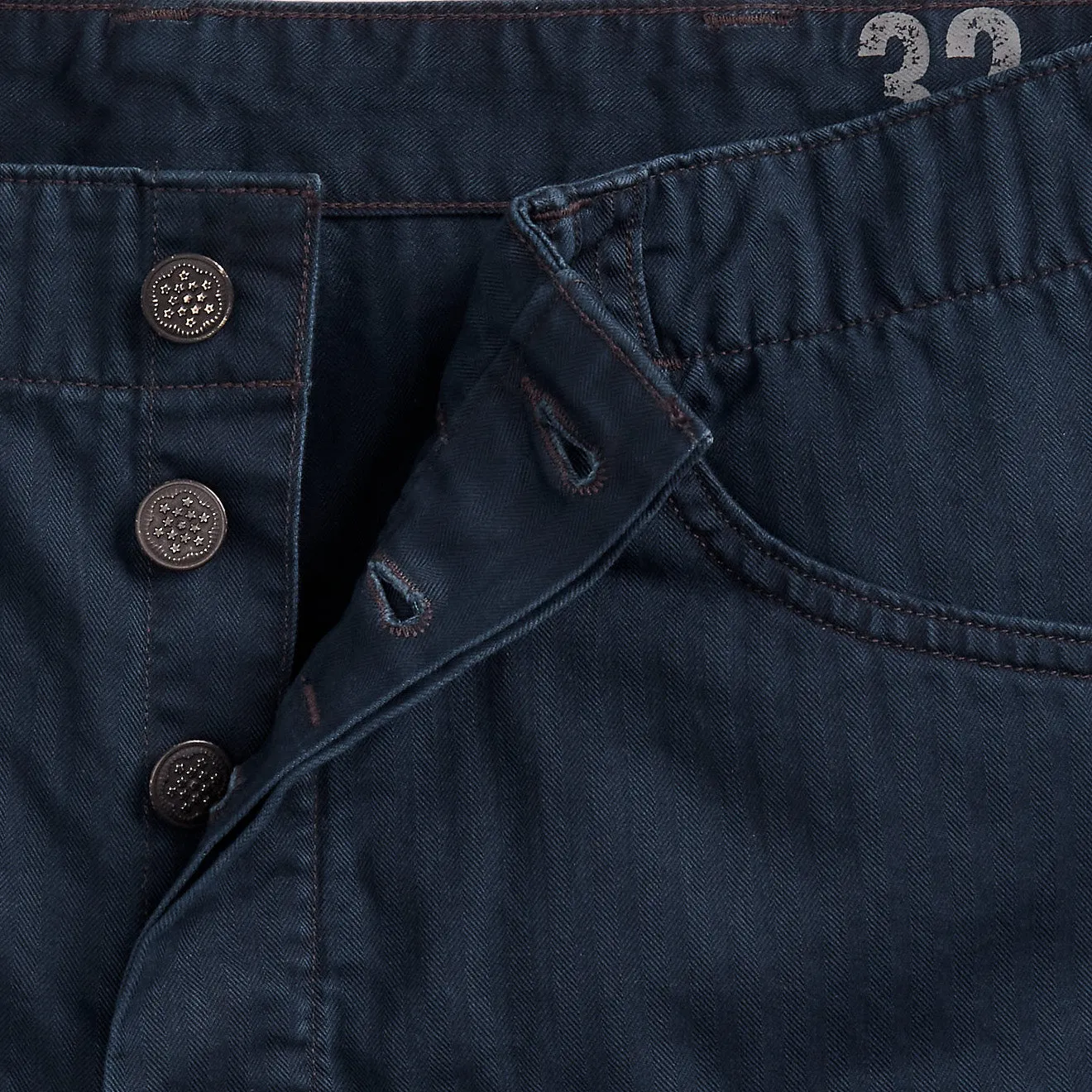 RRL by Ralph Lauren Herringbone Twill Field Short Navy