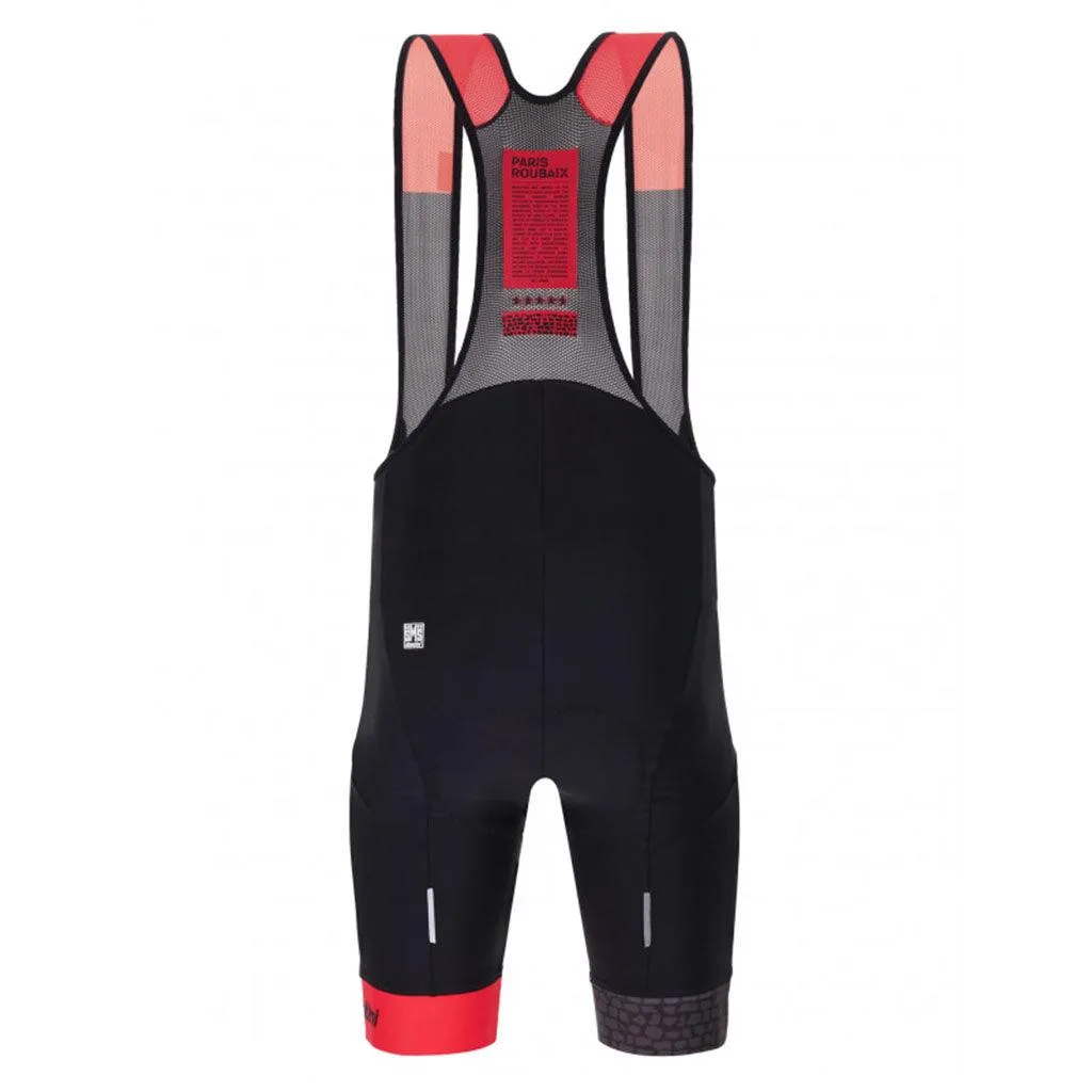 Santini TDF Parigi Roubaix Mens Cycling Bibshorts (Black)