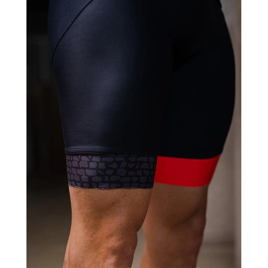 Santini TDF Parigi Roubaix Mens Cycling Bibshorts (Black)