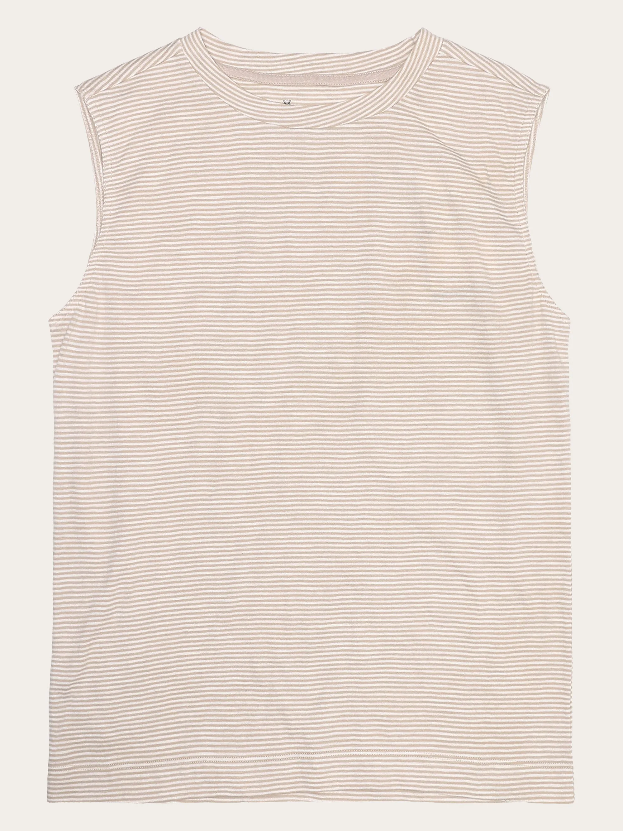 Slub tanktop - GOTS/Vegan - Creme Stripe Knowledge Cotton