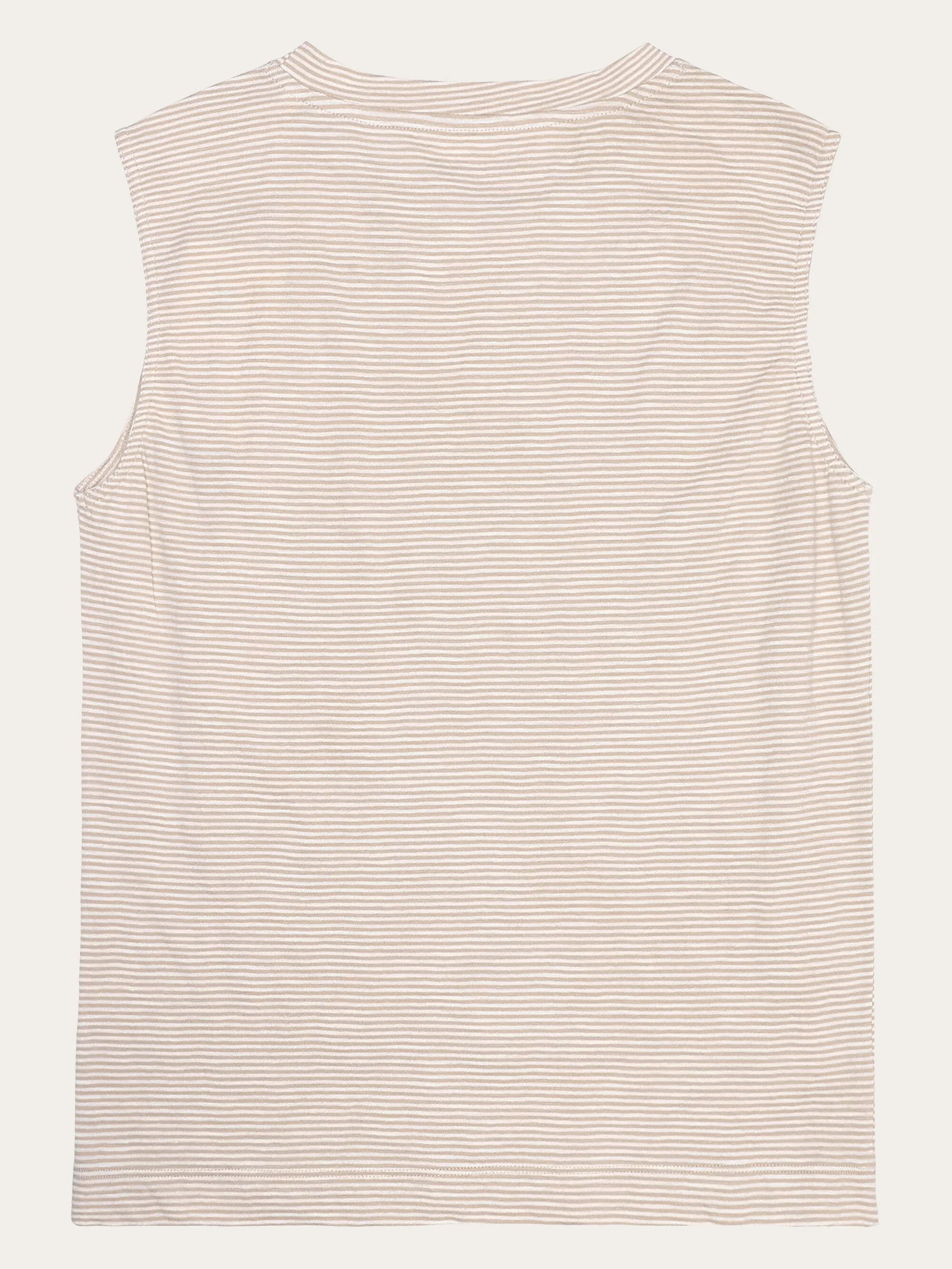 Slub tanktop - GOTS/Vegan - Creme Stripe Knowledge Cotton
