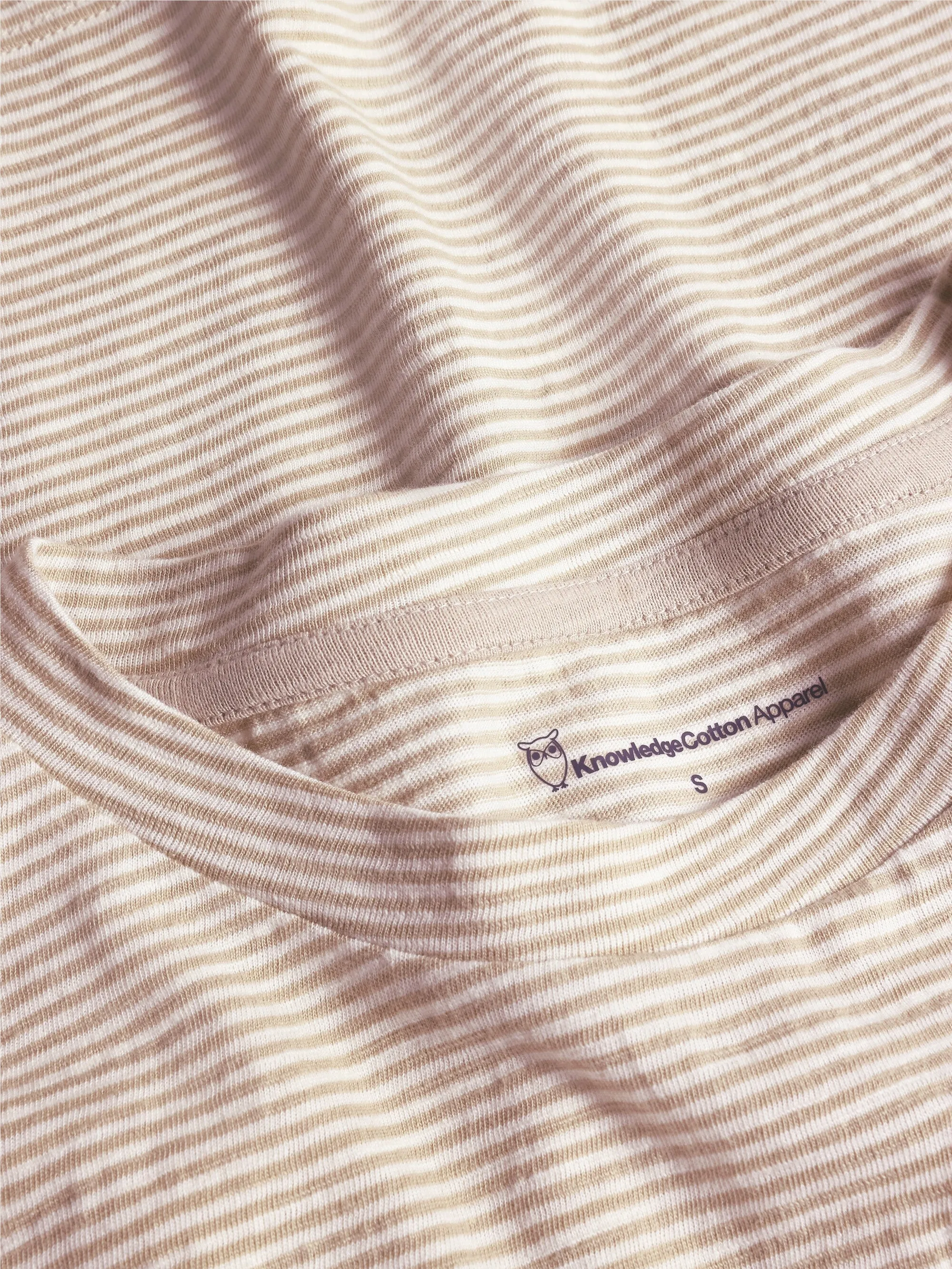 Slub tanktop - GOTS/Vegan - Creme Stripe Knowledge Cotton