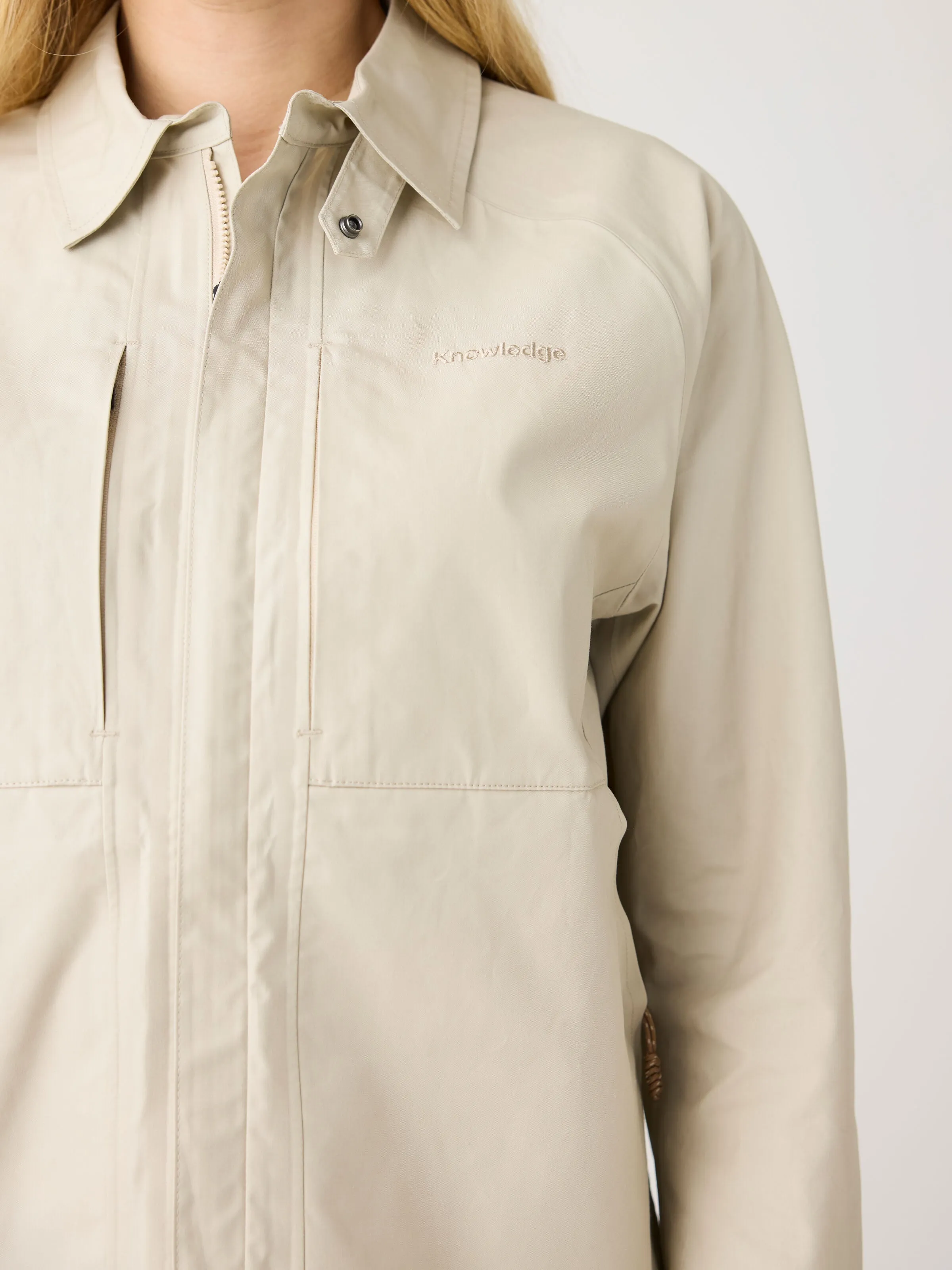 Vent Canvas 200 Classic Jacket - GOTS/Vegan - Light feather gray Knowledge Cotton