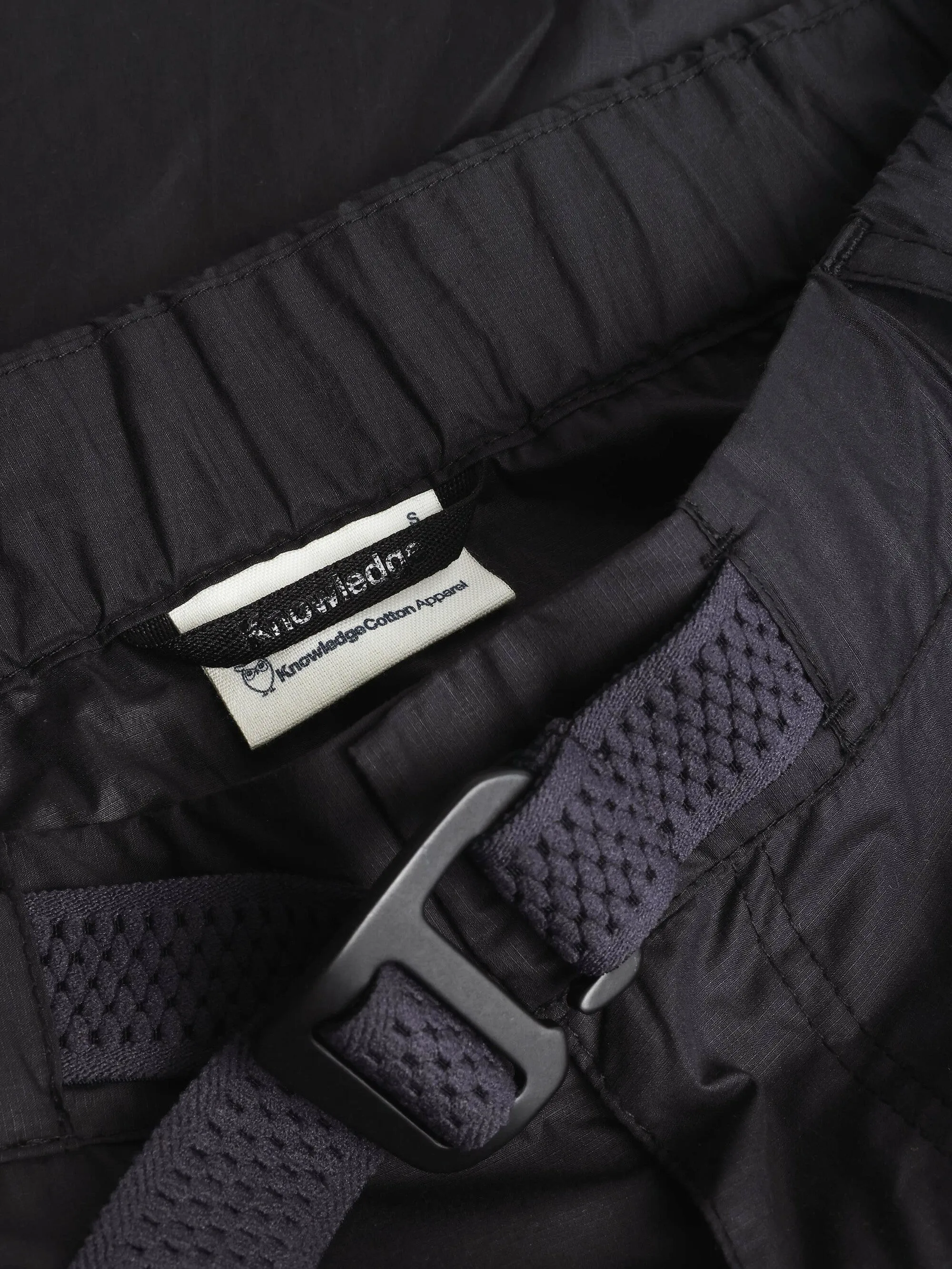 Vent Ripstop 90 lightweight shorts - GOTS/Vegan - Black Jet Knowledge Cotton