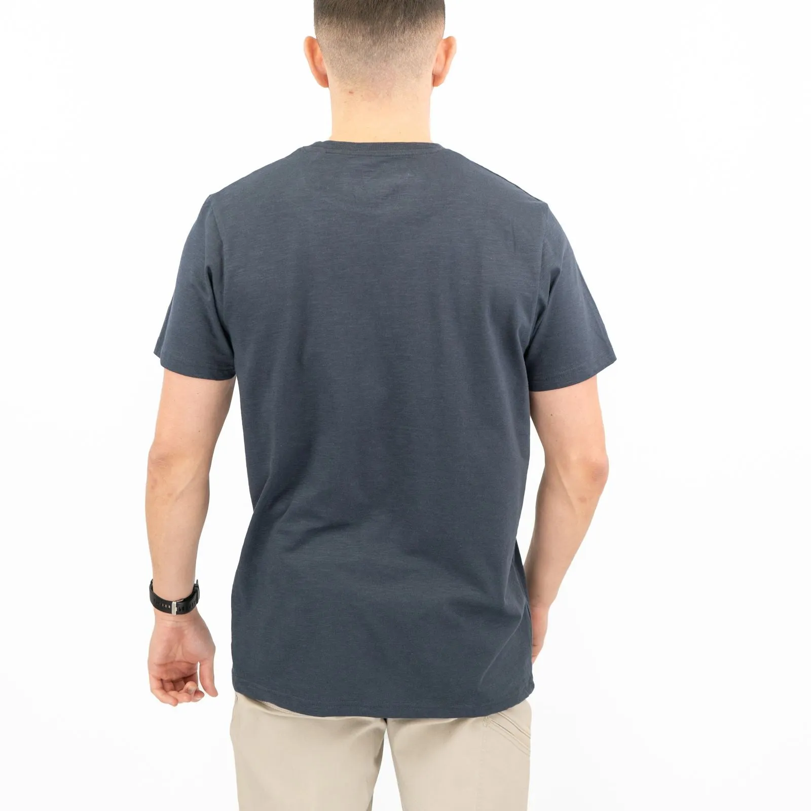 Weird Fish Mens Navy Fished T-Shirt in Organic Cotton