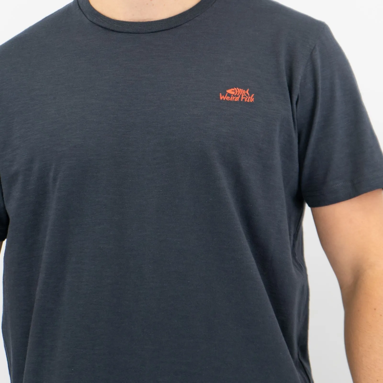 Weird Fish Mens Navy Fished T-Shirt in Organic Cotton
