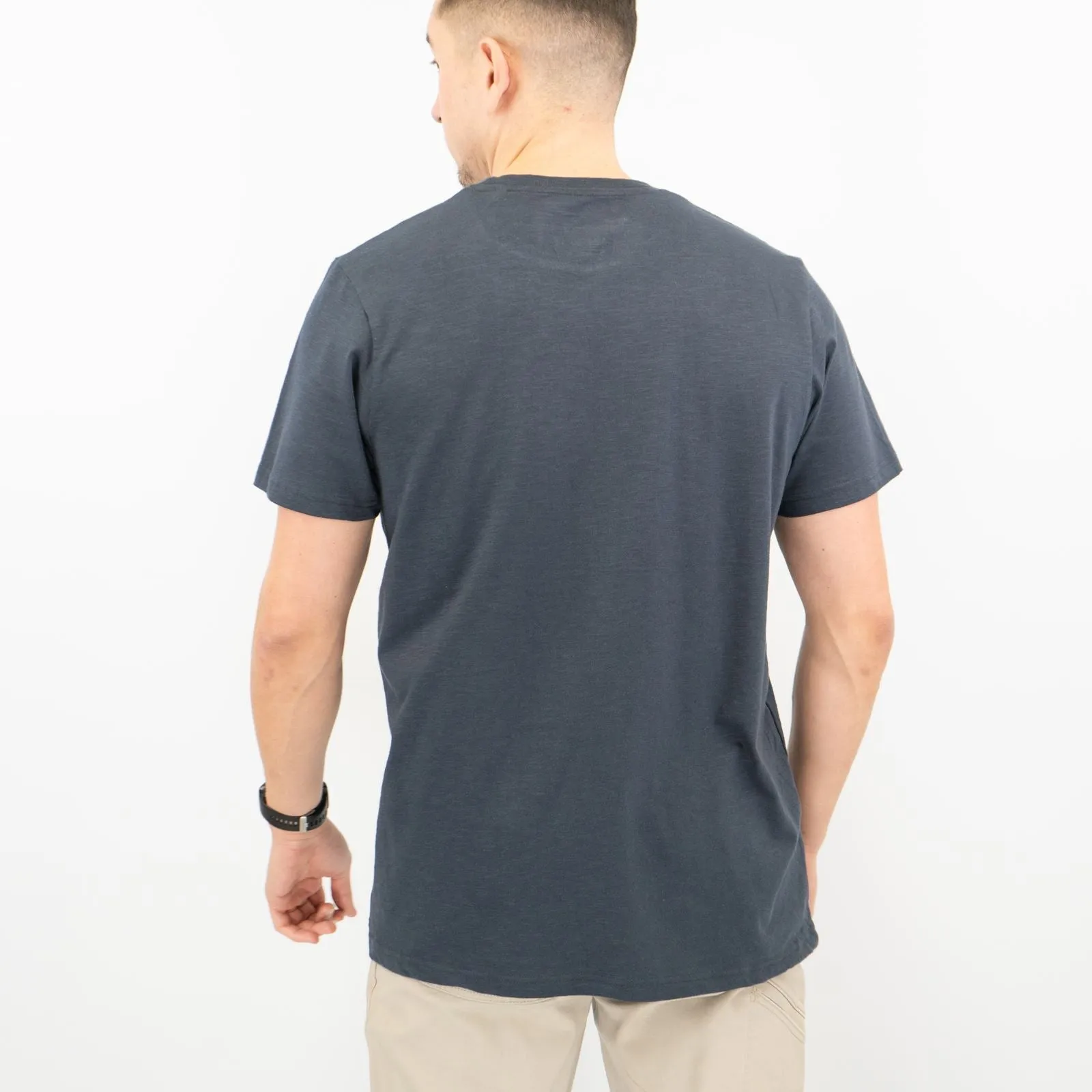 Weird Fish Mens Navy Fished T-Shirt in Organic Cotton